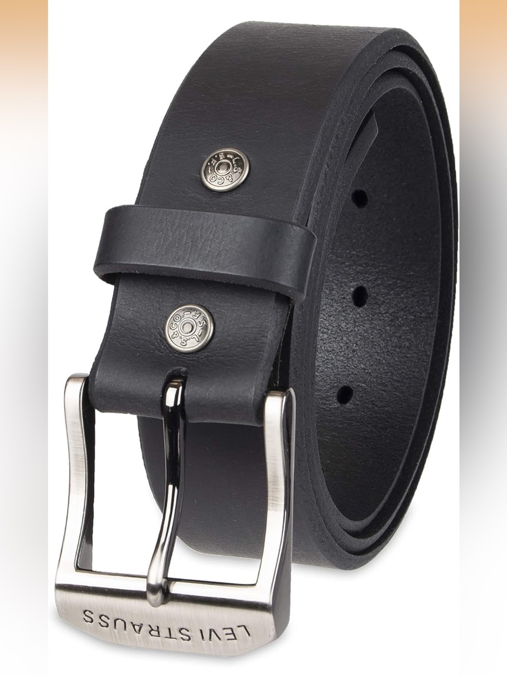 Levi's Men's Casual Black Leather Belt XL 42-44 Belt Size